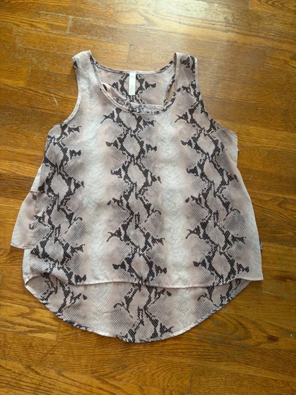 Women’s Snake Print Layered Tank Top in Light Taupe